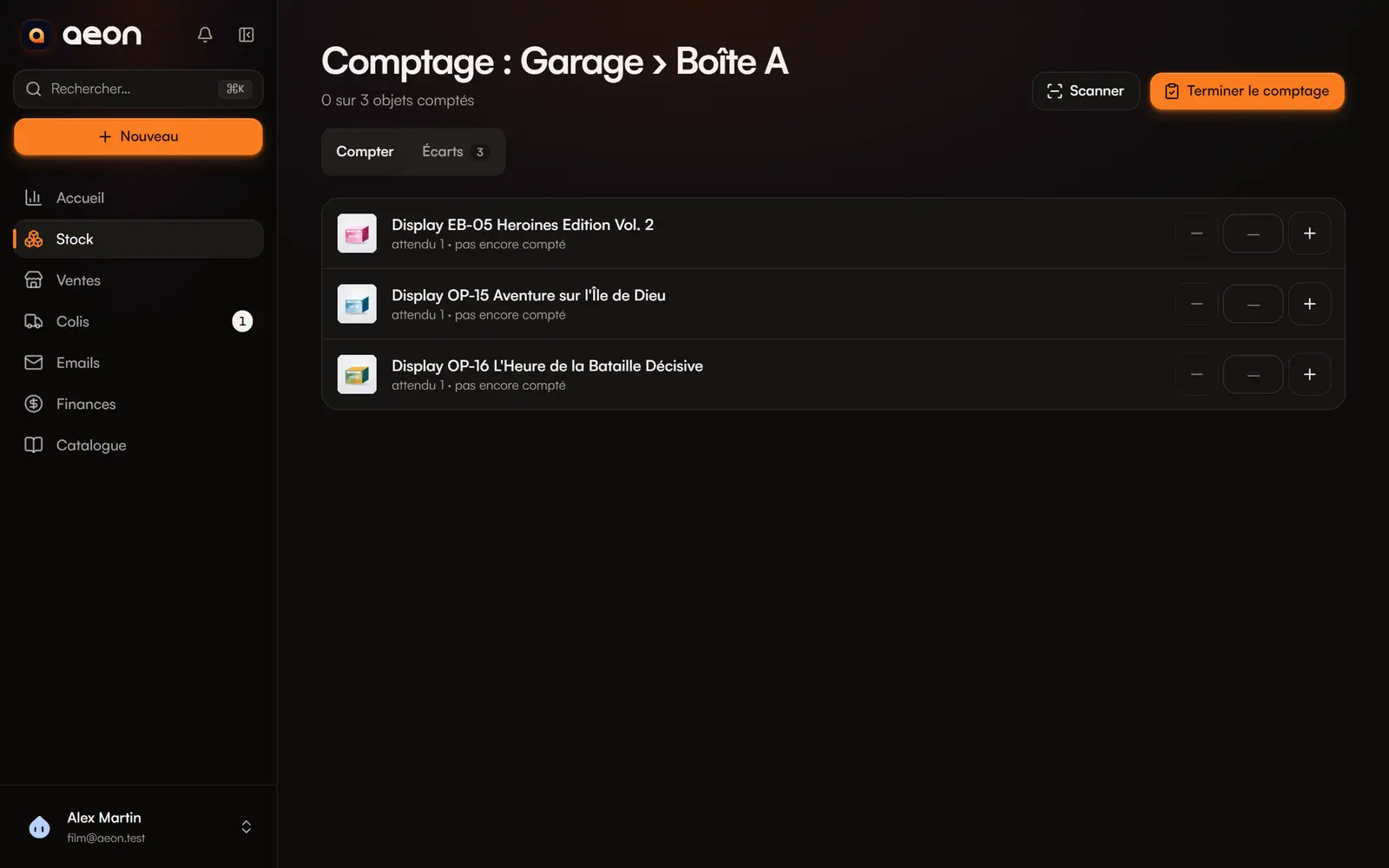 Un comptage en cours